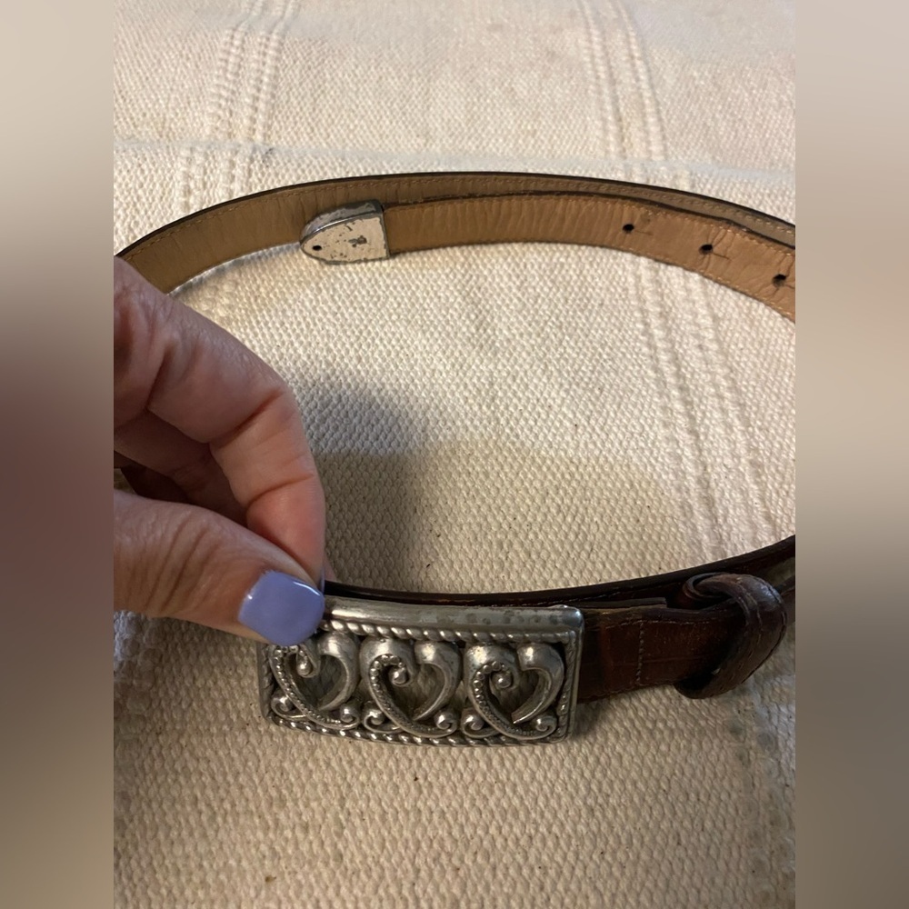 Brighton Heart Buckle leather Belt Size 32 medium